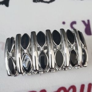 silver and black attack | bracelet